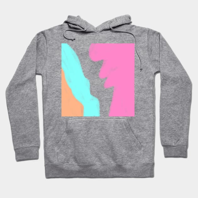 Pink blue orange abstract watercolor art Hoodie by Artistic_st